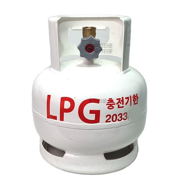 3kg 가스통 LPG 가스용기 프로판 버너  충전기한 2033년 6월 이후