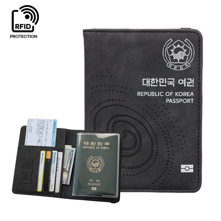 올저니 해킹방지 여권케이스 투명 여권케이스 포함 - 투데이밈