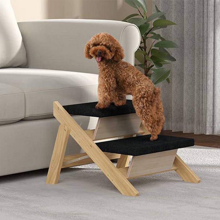 Life Rhythm 원목 논슬립 강아지 계단 고양이 접이식 발판 슬라이드 스텝 Life Rhythm 원목 논슬립 강아지 계단 고양이 접이식 발판 슬라이드 스텝