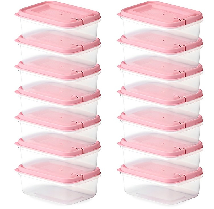 씨밀렉스 쿡밥 사각 전자레인지 용기 260ml, 랜덤 발송, 14개