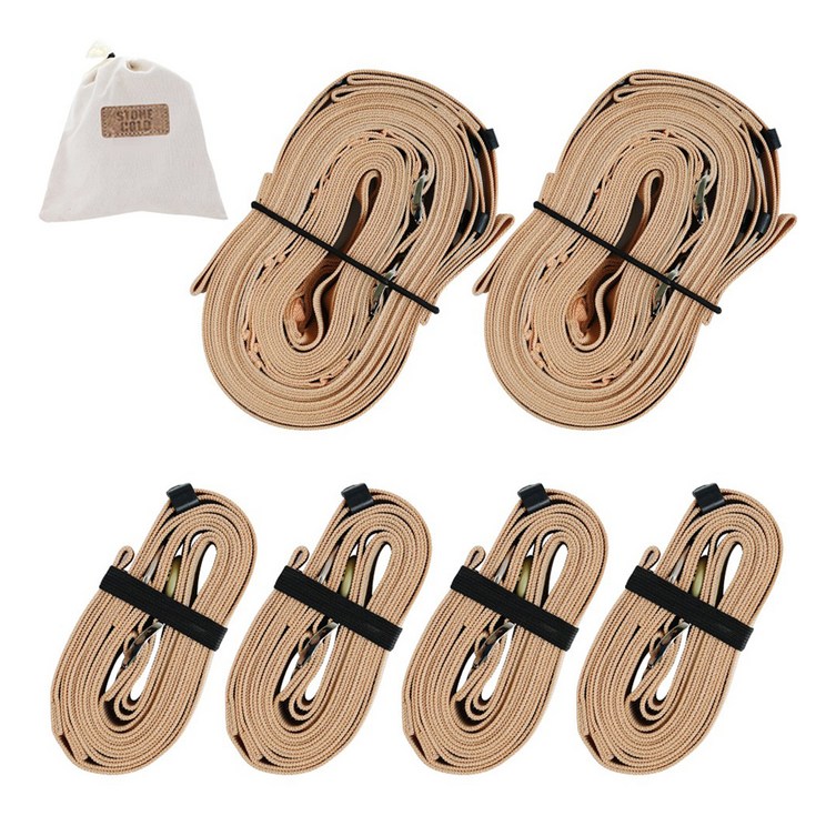 스톤콜드 캠핑타프 웨빙스트랩 메인2개  보조4개  파우치1개