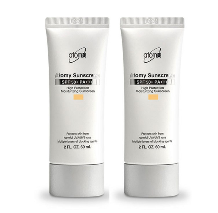 애터미 선크림 베이지 SPF50 PA, 60ml, 2개