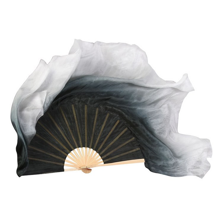 마켓피아 현대 동양스타일 실크 너슬 무용부채 M