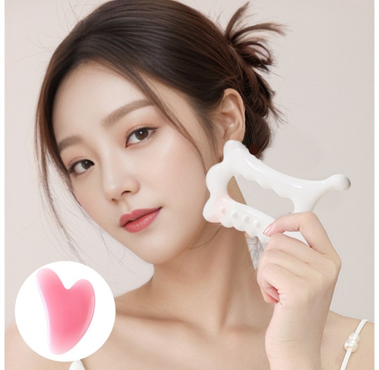 여신괄사 V라인 페이스 바디 2개세트 경락 괄사, 1세트, 화이트 여신괄사 V라인 페이스 바디 2개세트 경락 괄사, 1세트, 화이트