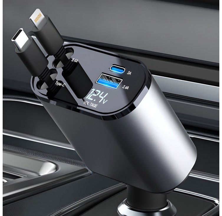 LUMANOKI 동시4대충전 릴타입 차량용 고속충전기