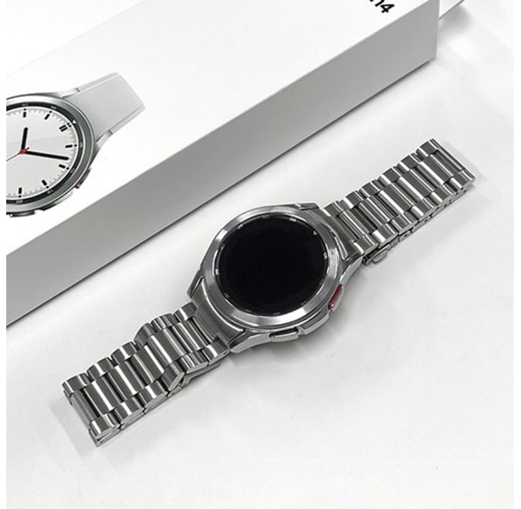 지바 갤럭시 워치 6 5 4 전용 클래식 날개형 메탈 스트랩 버전2 40mm 42mm 44mm 46mm 호환 가능 가죽 실리콘 슬림