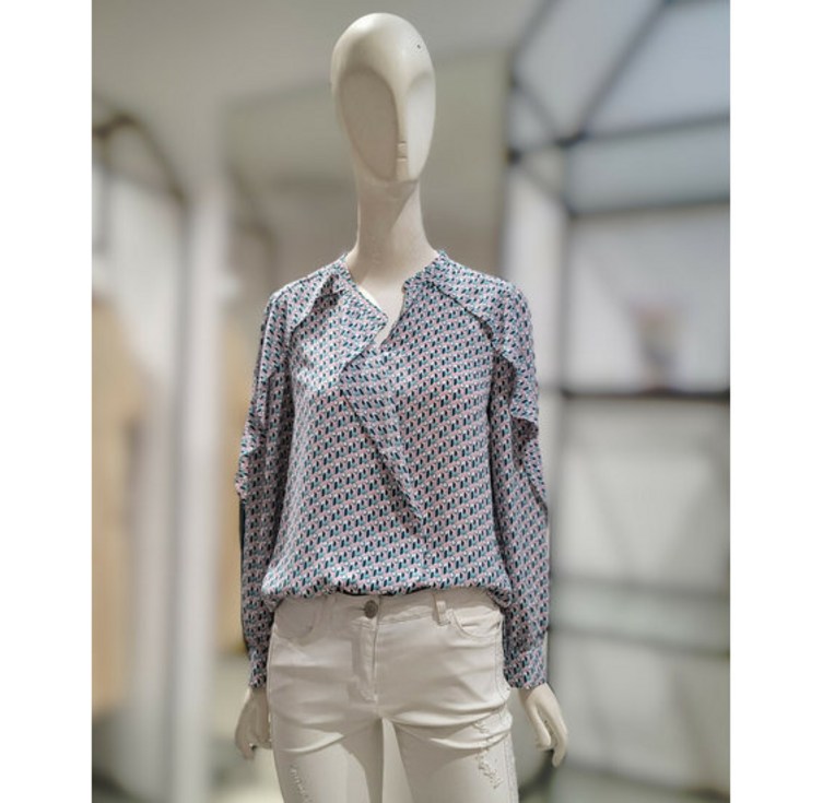 씨 SI SI기하학패턴 러플 포인트 블라우스SGBAC2460 2241869