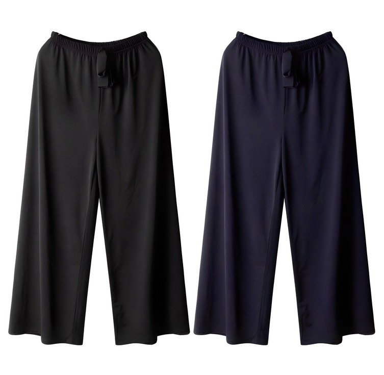 애니진 여성 11 여름 8부 9부 쿨스판 통바지 와이드 팬츠 1165