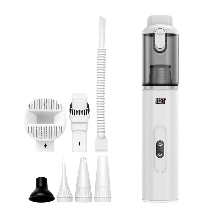 테크뱅 차이슨 무선미니소형 원룸 다용도 차량 휴대용 청소기, 화이트