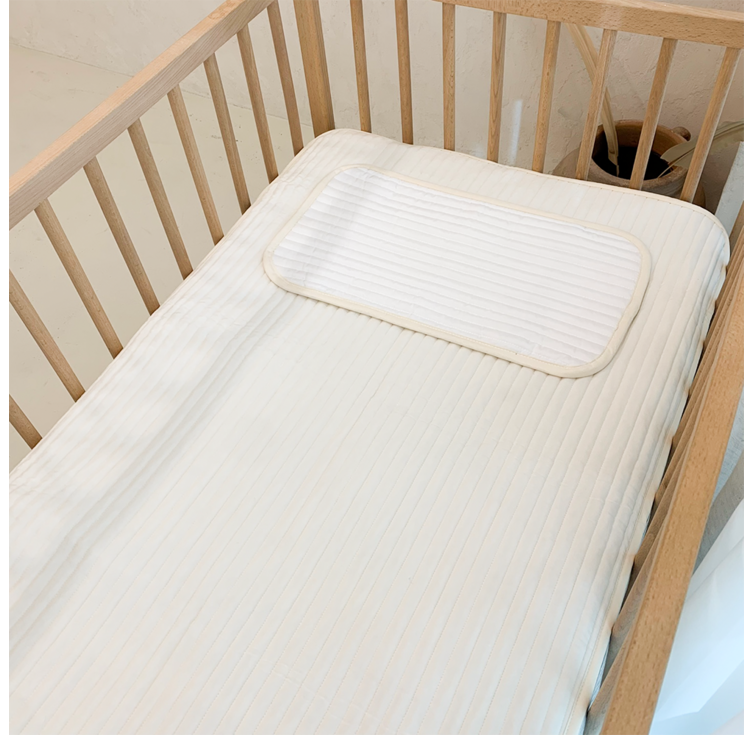 어텀31 모달 듀라론 아기 프리미엄 양면 침대패드  베개패드 세트, 1세트, 내츄럴 아이보리화이트