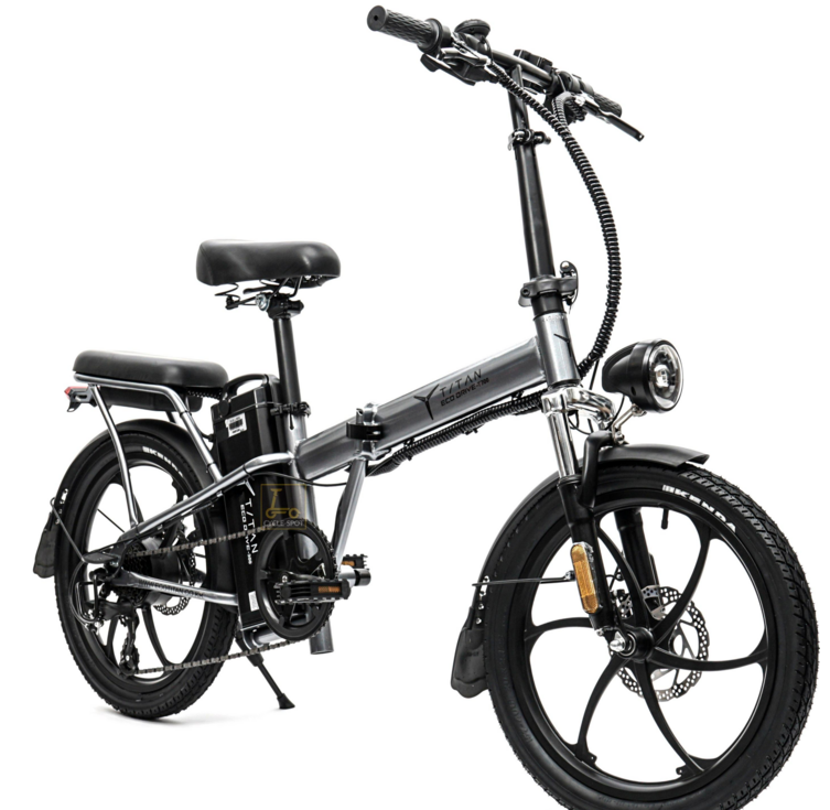 전기자전거 타이탄700 48v 10ah 500w 접이식 펫타이어 스로틀PAS겸용 자전거도로 주행가능, 블랙