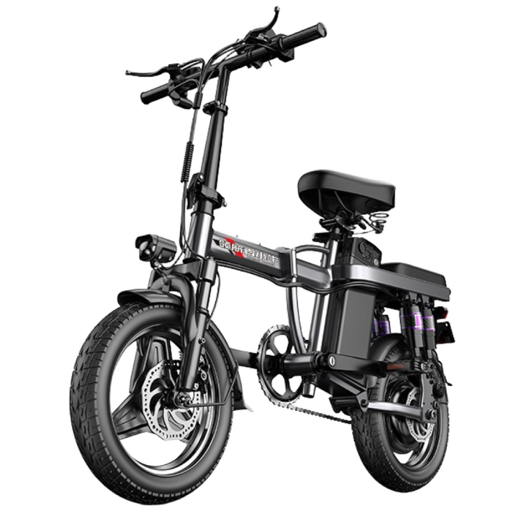 GT 전기자전거접이식 고출력 전동 출퇴근 미니벨로 경량 48V, 블랙, 스틸