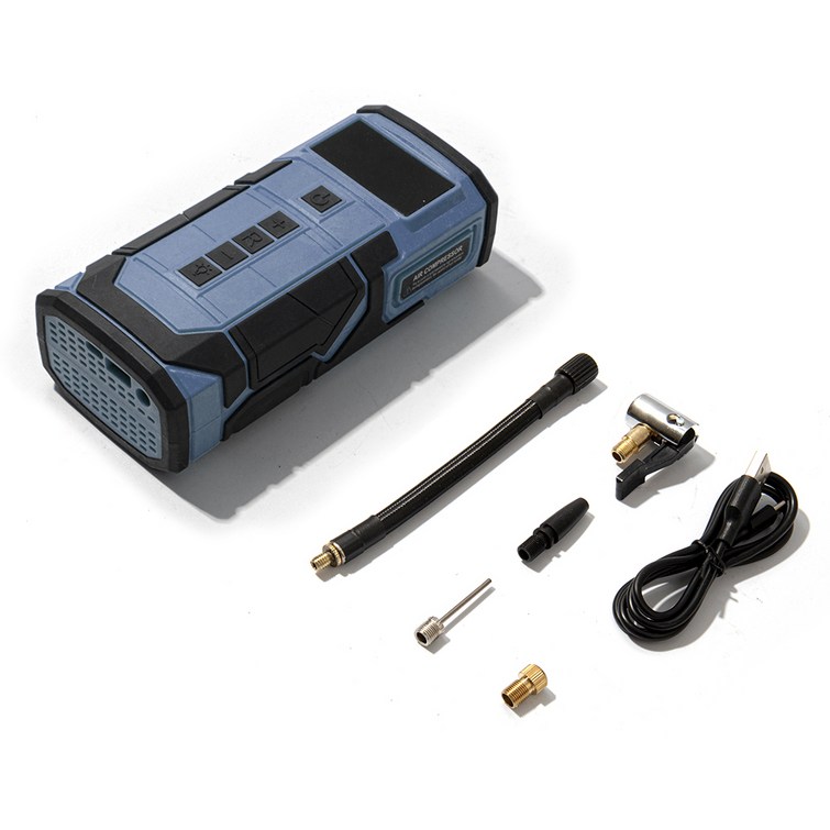 스마텍스 휴대용 올인원 무선 에어펌프 6000mAh, 블랙, 1개 스마텍스 휴대용 올인원 무선 에어펌프 6000mAh, 블랙, 1개