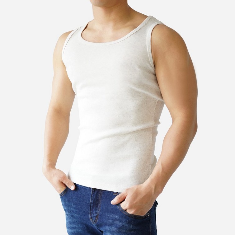 스타토리 남성용 고탄력 면스판 기본 나시