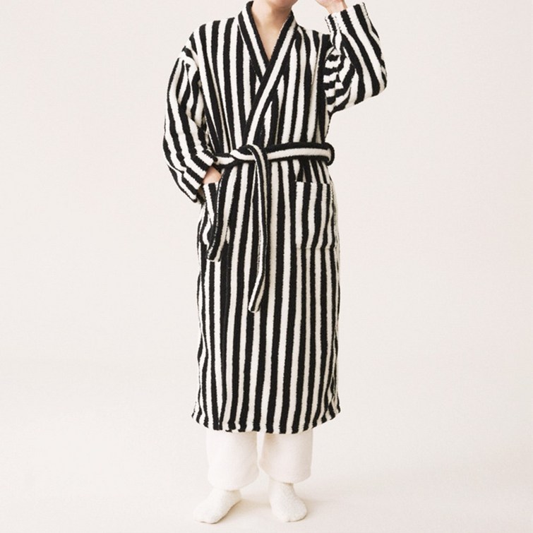 라비에르 고중량 라운지 커플 샤워가운 로브, 1개, 블랙 라비에르 고중량 라운지 커플 샤워가운 로브, 1개, 블랙
